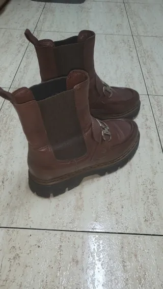 Botines de piel marrones Talla 39