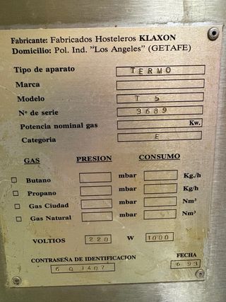Termo eléctrico KLAXON T-5