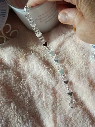 Pulsera Plata 925 Corazones