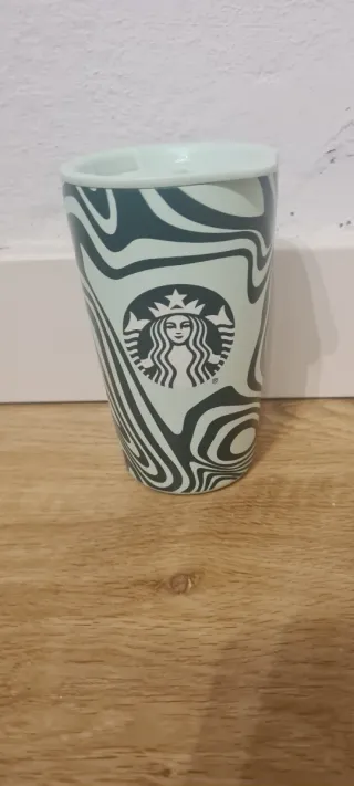 Vaso Starbucks Teal y Blanco