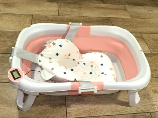 Bañera Bebé Plegable con Termómetro