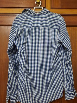 Camisa cuadros Pull&Bear azul y blanco