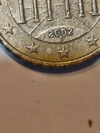 Moneda 50 A y 10 J Céntimos Alemania 2002