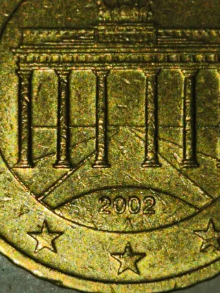 Moneda 50 A y 10 J Céntimos Alemania 2002