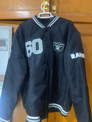 Chaqueta Raiders Negra y Blanca