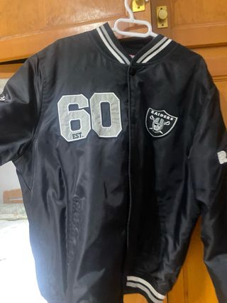 Chaqueta Raiders Negra y Blanca