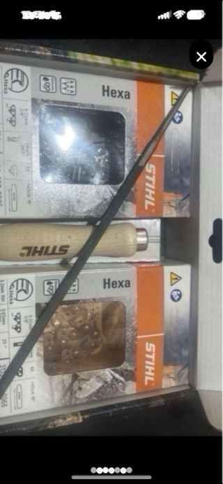6 Cadenas Stihl Hexa + 3 Limas + 3 Puños