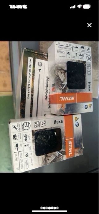 6 Cadenas Stihl Hexa + 3 Limas + 3 Puños