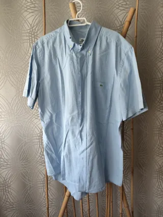 Camisa Lacoste Hombre Azul Talla L