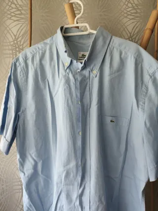 Camisa Lacoste Hombre Azul Talla L