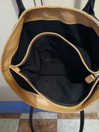 Borsa Tod's in pelle nera e beige