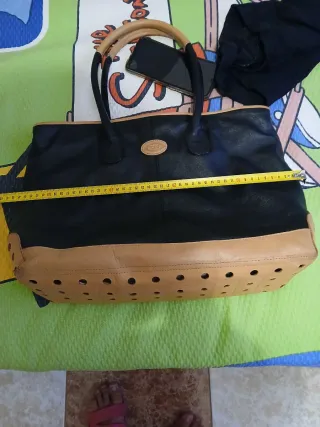 Borsa Tod's in pelle nera e beige