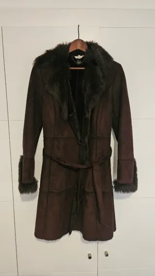 Abrigo Mango Marrón Mujer