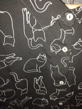 Camisa TEX Estampado Gatos XXL