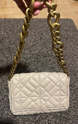 Bolso Zara Beige Cadena Dorada