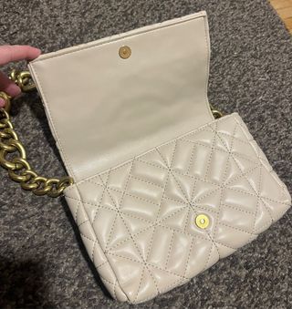 Bolso Zara Beige Cadena Dorada
