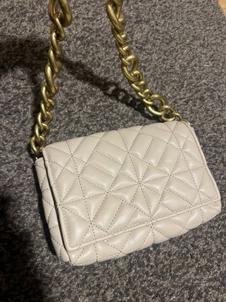 Bolso Zara Beige Cadena Dorada