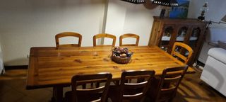 Mesa Comedor Madera Maciza + 8 Sillas