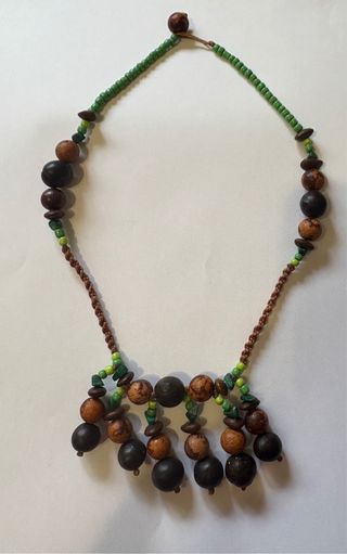 Collar unisex diseño étnico semillas naturales