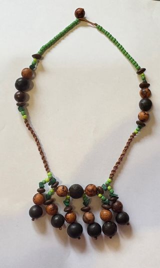 Collar unisex diseño étnico semillas naturales