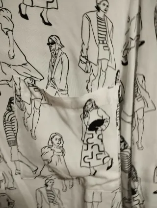 Camisa BELOVED Estampado Figuras Blancas Talla XXL