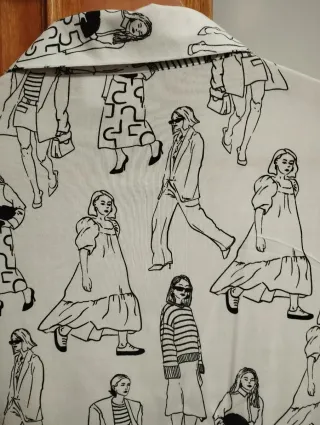 Camisa BELOVED Estampado Figuras Blancas Talla XXL