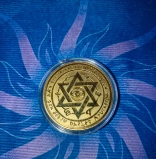 Moneta Portafortuna Amuleto Egiziano Cleopatra