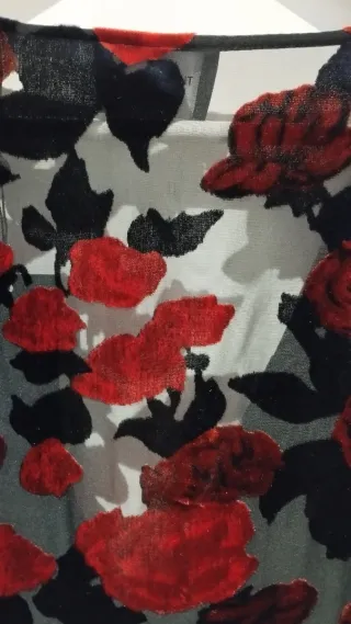 Top fiesta The Kooples Paris terciopelo negro rojo