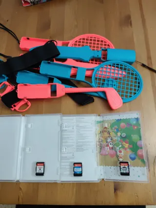 Pacchetto 3 giochi Nintendo Switch + accessori