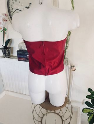 Top fiesta seda sin tirantes talla 42