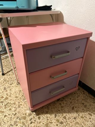 Cama 90 con cajones y mesita