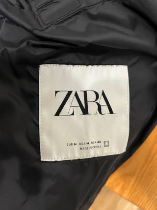 Chaqueta Zara acolchada negra Talla M