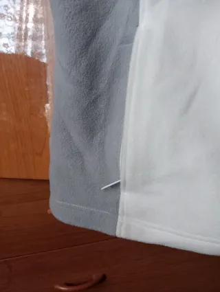 Gilet Columbia pile bianco e grigio