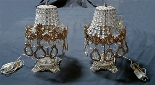 Pareja Lámparas Mesita Noche. Años 50-60