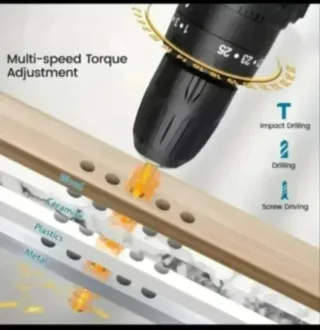 Taladro Atornillador Inalámbrico + Accesorios