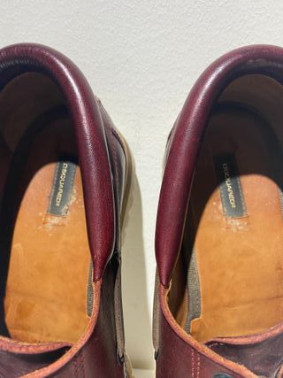 Nauticos de piel Dsquared2 color burdeos