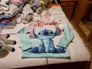 Sudadera Stitch Azul y Rosa