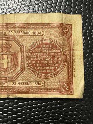 Buono di Cassa 2 Lire Regno d'Italia 1894