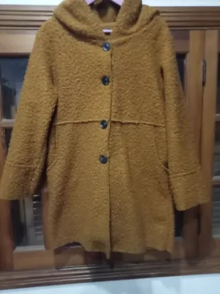 Abrigo borreguito mostaza Talla L Made in Italy