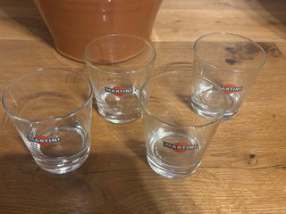 Set 4 Bicchieri Martini Vetro Trasparente