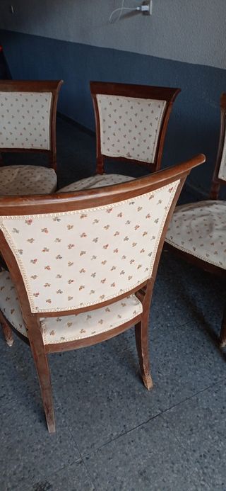 Conjunto de 6 sillas de comedor - 2 con reposabraz