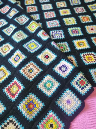 Coperta in lana patchwork
