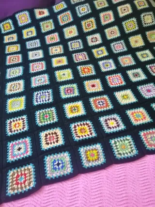 Coperta in lana patchwork