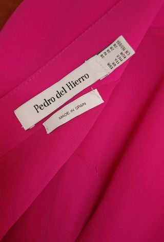Vestido fucsia crepe buganvilla