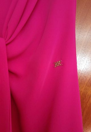 Vestido fucsia crepe buganvilla