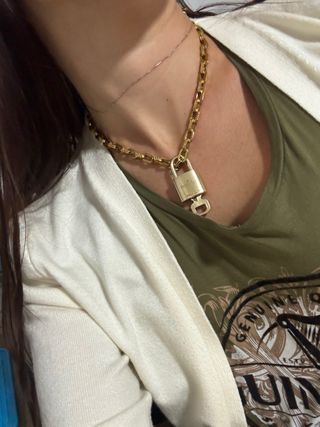 Candado Louis Vuitton Dorado con Llave