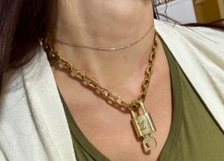 Candado Louis Vuitton Dorado con Llave