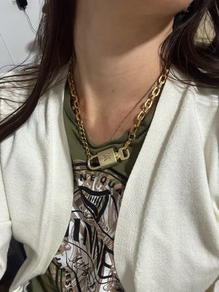 Candado Louis Vuitton Dorado con Llave