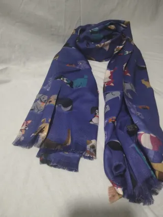 Sciarpa calda con stampa cani