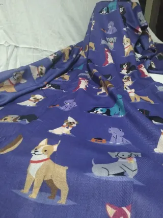 Sciarpa calda con stampa cani